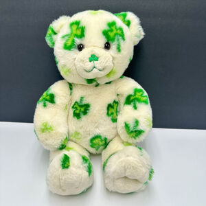Build A Bear Green Shamrock Teddy Bear 14" St. Patrick's Day Irish BAB